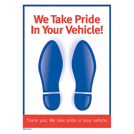 Asp 2 Color Foot Print 55 lb Paper Floor Mats, 17 X 22, 500 Per Box Pk 120